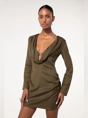 cult gaia | Dresses | Cult Gaia Green Offshoulder Mini Dress | Poshmark